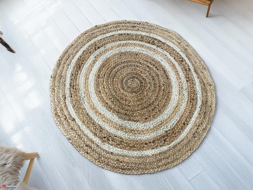 Round natural jute handmade - round,