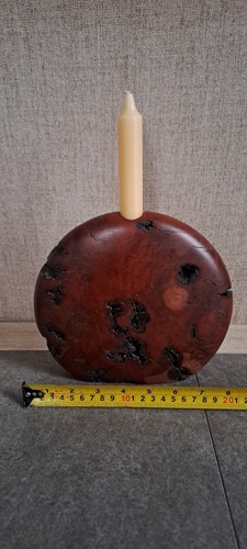 Designer candle holder redgum - holder,