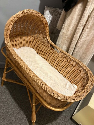 Vintage natural wicker moses - natural,