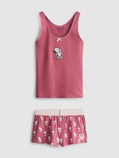 Snoopy Cotton Graphic Shorty