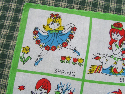 Vintage retro handkerchief - retro,