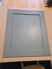 Alpinia Matt reed green wood effect Shaker Highline Cabinet door 600 x 715 x 18