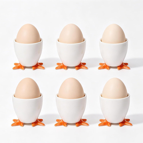 Ceramic egg cups set 6 - ceramic,