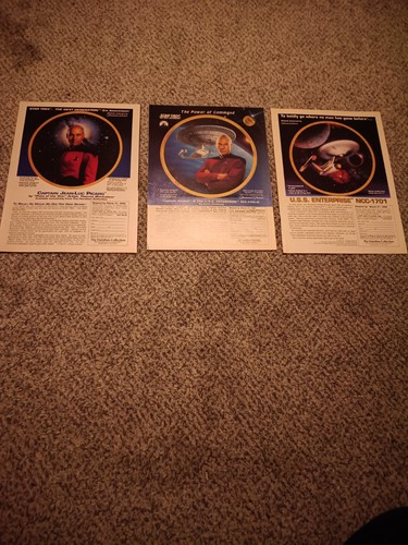Three star trek plates vintage - trek,