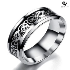 Men's Ring Dragon Celtic