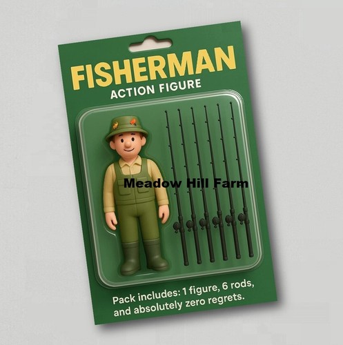 Fridge magnet fisherman - fisherman, action
