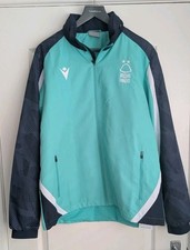 Nottingham Forest NFFC Training Track Jacket Mens Large Macron Green Full Zip