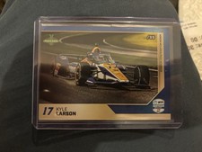 Kyle Larson 2025 Indycar Parkside /99 Blue Foil Parallel Trading Card