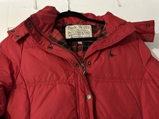 Women’s Jack Wills Red Puffer Coat Size 12 Duck Down & Duck Frather Filling