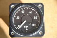 Vintage Aircraft Instrument. Temperature Gauge.