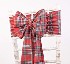 Christmas Tartan Sash Table Runner Napkin Royal Stewart Festive Xmas Dinner