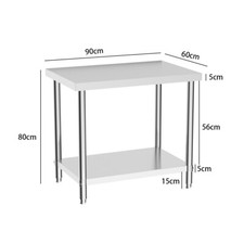 Commercial Work Bench Catering Table Stainless Steel Kitchen Prep Worktop F