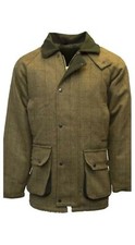 Men's Derby Tweed Wool Breathable Shooting Hunting Waterproof Jacket/Coat S-5XL