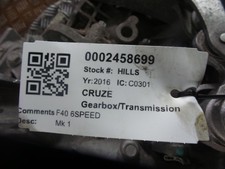 CHEVROLET CRUZE GEARBOX  2016