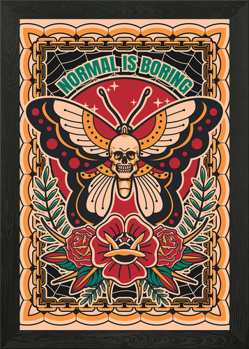 Skull butterfly tattoo design - tattoo,
