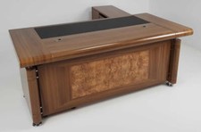 Large Oak Executive Office Desk 3 Piece Set 1.6m 1.8m 2.0m