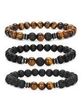 3pcs Set Men's Black Brown
