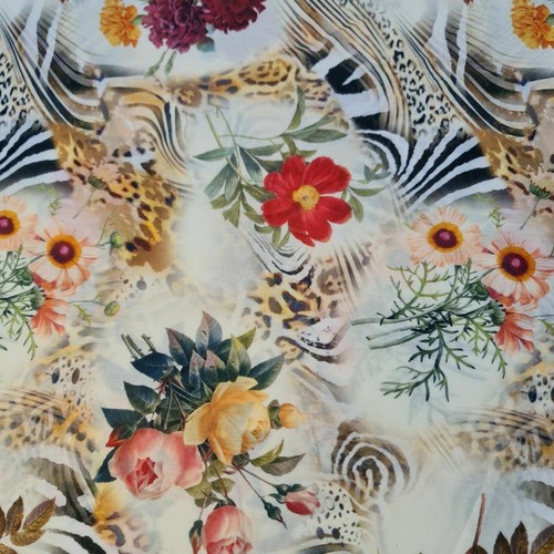 Zebra floral polycotton - floral,