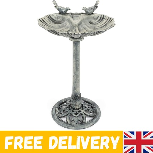 Resin bird bath - clam, shell
