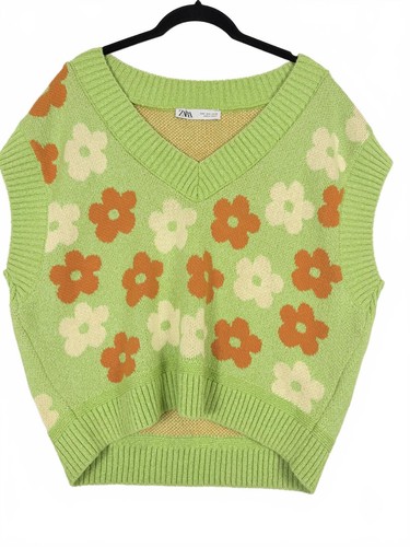 Zara floral knit - floral, sleeveless