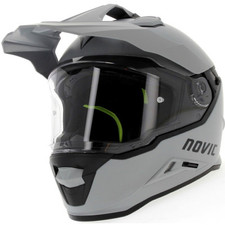 Novic Xterra Adventure Motorcycle Helmet Plain Matt Grey