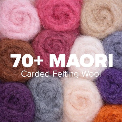 Maori carded wool 100g needle - 100g,