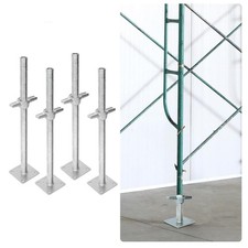 4 Pieces Scaffolding Leveling Jacks Adjustable 30cm for Maintenance Scaffold