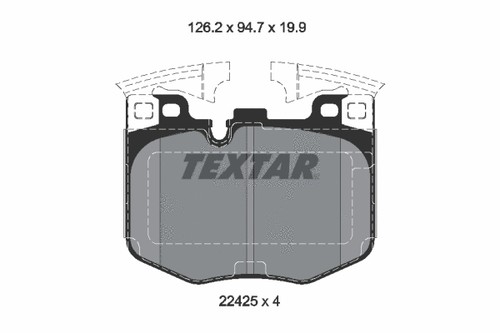 Front brake pad set - front,