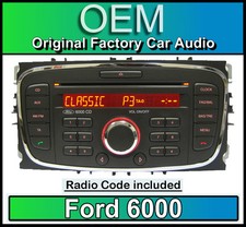 Ford Transit Connect radio CD player stereo with CODE Ford 6000 Headunit