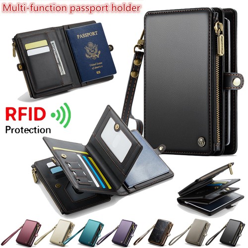Card holder leather rfid - leather,