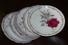 ROYAL STAFFORD ENGLAND  BONE CHINA "ROSES TO REMEMBER"  5.5" DIA TEA SAUCERS X 6