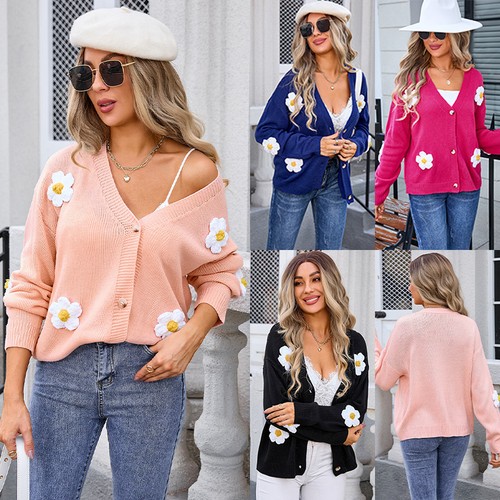 Womens knitted cardigan loose - womens,