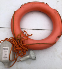 Plastic orange life ring - orange,