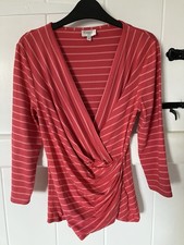 Striped Wrap Look Top By Kaliko,  Size 8