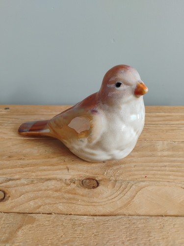 Ceramic glazed pottery bird - glazed,