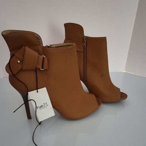 Rue21 jenson53 brown peep toe - brown,
