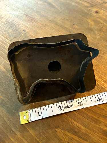 Vintage metal cow cookie - metal,
