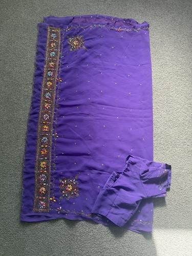 Purple indian saree sari - saree,
