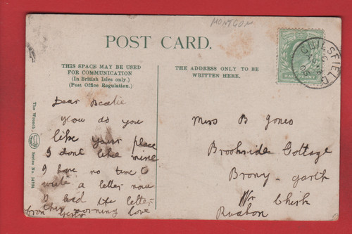 Guilsfield montgomery postmark - guilsfield,