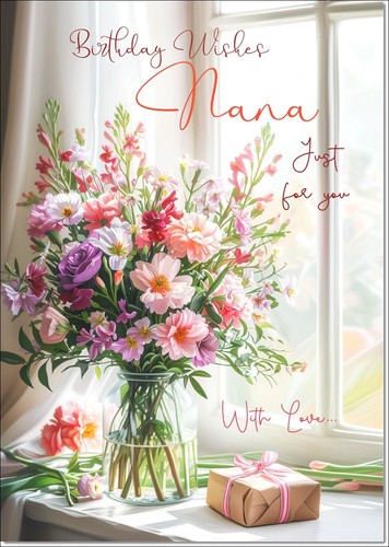 Doodlecards nana birthday card - nana,