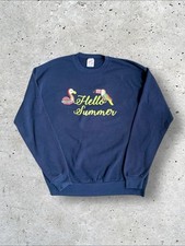 Vintage Jerzees navy print