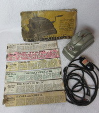 Vintage Super Mini Cine Projector Device with Cable and Films - Untested