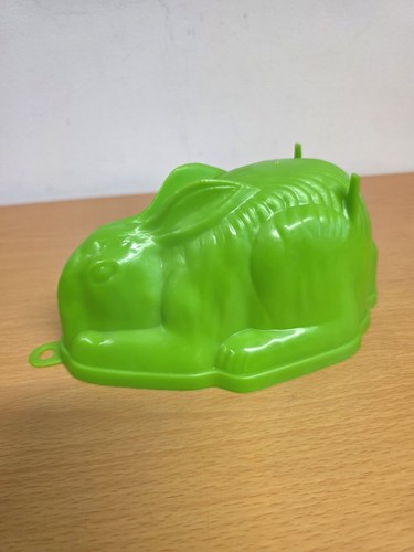 Vintage green plastic - plastic, bunny