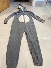 Gilly Hicks Sleep Grey teddy bear Pyjamas One Piece Size XS/s uk 8/10 v warm