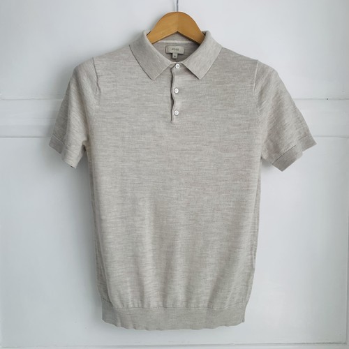 Moss merino wool polo - moss,