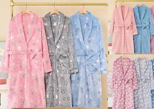 CHRISTMAS Womens Ladies Fluffy Fleece Bathrobe Soft Dressing Gown Bath Robes