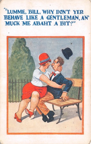 Old comic postcard - h,