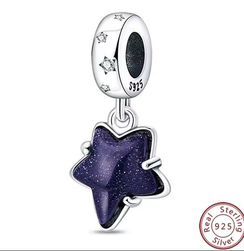 Shine star enamel - charm, s925