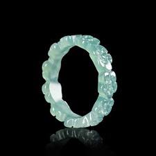 Blue Myanmar Jadeite Flower