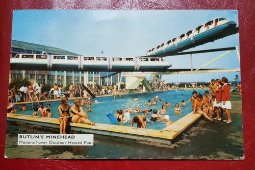 Butlins minehead postcard - butlins,